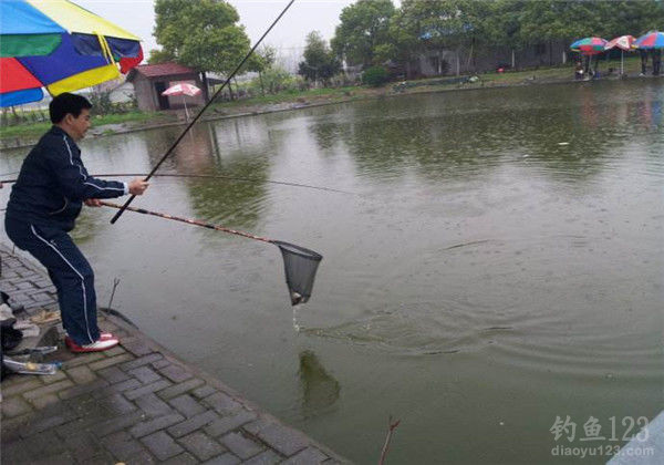 钓鱼下雨